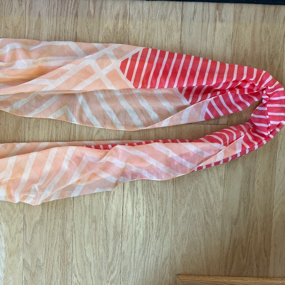 Pink sheer scarf